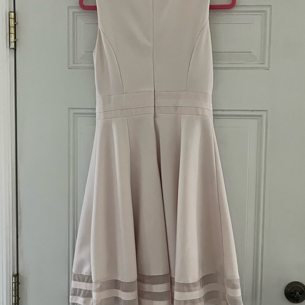 Elegant Cream Sleeveless Dress